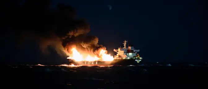 Огонь в море: хуситы атаковали саудовские танкеры в ответ на блокаду