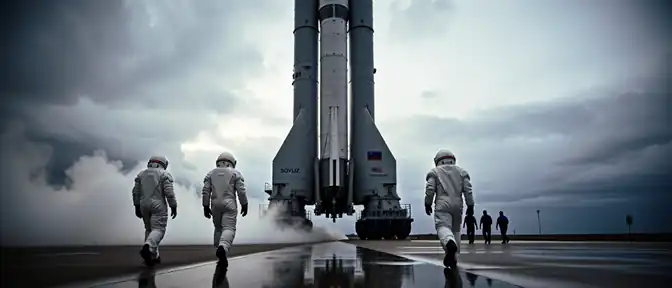 Обратный отсчет пошел: экипаж «Союза МС-29» отправился к стартовой площадке